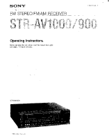 Sony STR-AV1000 - Owners Manual 